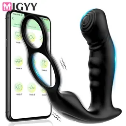 Bluetooth vibrante vibrante Massager maschio Massager ANA APP VIBRATORE PER UOMINO GAY BUT COPPLE COPPIA DI GIOCO PROPRIE