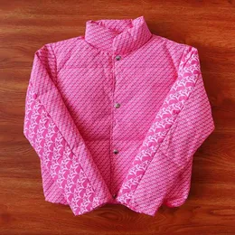 Дизайнерская одежда Мужские куртки Модные брендовые пальто Открытый повседневные пальто Young Thug Sp5der 555 Розовый пуховик Короткий пуховик Пальто