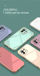 Cassa del telefono con cornice quadrata con placcatura di lusso per Xiaomi Redmi Mi 10 11 Lite 5g NE 11i F3 X3 X4 9S Pro 10T 11T 10C Cover morbida in silicone