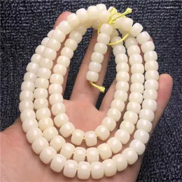 Странд 108 Bucke Beads Белый корень Bodhi Bracelet Buddha Beadha