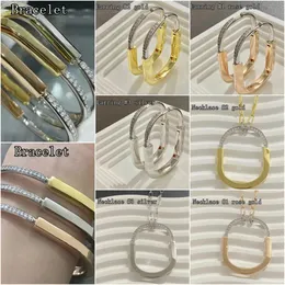 Lock bangle full stone bracelet necklace earrings jewellery Titanium Steels with gift box