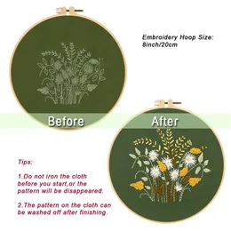 Çin tarzı ürünler Chrysantemums Dandelion Nakış Diy iğne işi çiçek açan yeni başlayanlar için Çiçeklenme Needlecraft