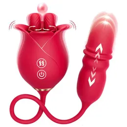 Vibrador rosa massageador 3 em 1, vibrador de língua dupla com 10 lambidas e 10 impulsos, mamilo clitoriano, estimulação do ponto g anal