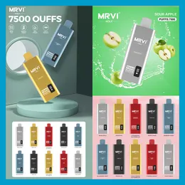 Mrvi Holy 7500 Puffs Penna Vape monouso E Dispositivo per sigaretta con batteria da 600 mAh Pod da 15 ml Cartuccia preriempita ricaricabile CNC Slick Design sottile vs Slick