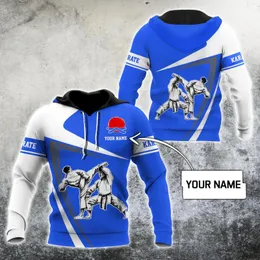 Men's Hoodies PLstar Cosmos Customized Name Karate 3D All Over Printed Fashion Men's Unisex Pullover Casual Jacket Tracksuits TDD92