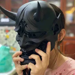 Maschere per feste Adulto Unisex Halloween Giapponese Sigillato Prajna Devil Hannya Noh Kabuki Demone Oni Samurai Maschera a pieno facciale Rosso Nero Blu J0807
