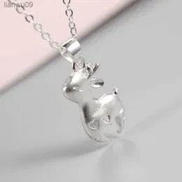 Nya ankomster 925 Sterling Silver Deer Halsband Pendant Hot Sale Pure Silver Jewelry for Women Gift Sterlingsilverjewelry L230704