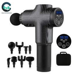 Massageador de corpo inteiro Health Manager Massage Gun 99 velocidade vibração elétrica volta pescoço pistola para alívio profundo dor emagrecimento arma fascial 230807