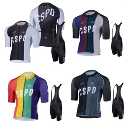 Racingjackor CSPD Summer Short Sleeve Men Kvinnor Cykling Shirt ConceptSpeed ​​RacingClub Clothing Sumer Overalls