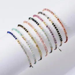 Strand Fashion Boho graverade färgglada pärlor kedja handvävd armbandtillbehör gåva för kvinnor grossist