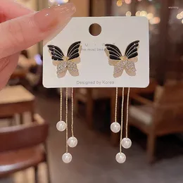 Butterfly Hoop Earrings For Women - Gold Large Hoops With Rhinestones, Fashion Statement Jewelry, Christmas & Gift Idea - View #6