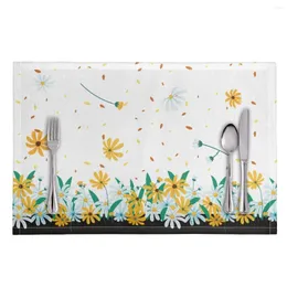 Tapetes de mesa Little Daisy Design Tapete Decoração de cozinha e organização Jogos americanos para jantar Pratos personalizados Louça