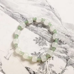 Strand Oryginalna innowacyjna chińska syntetyczna kamienna bransoletka kobieta DIY Green Donglin Antyczna biżuteria hurtowa