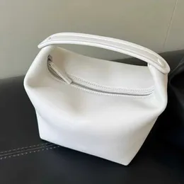 designer bag the row handbag ladies bucket head layer cowhide lunchbox fashion senior texture leather Foreign style handbag
