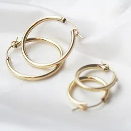 Hoop Huggie 14K Gold wypełnione kolczyki Nowoczesna biżuteria Minimalizm Boho Brincos Gift Vintage Pendientes Oorbellen dla kobiet 230807