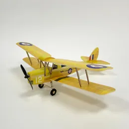 Electricrc Aircraft RC samolot Tigermoth DH82A Micro Scale 4CH 360 mm Airplane Ket dla chłopca 230807