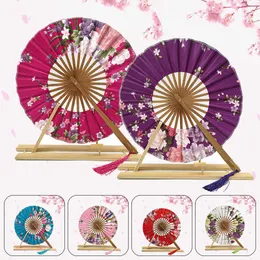 Produtos de estilo chinês bunga Sakura dicetak penggemar saku lingkaran bulat tari foto pesta pernikahan hadiah