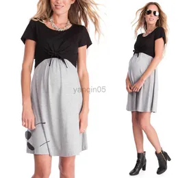 Платья для беременных для беременных для беременных. Регулируемая пояс для поясных пояс Женщины, кормящие беременные платья грудного вскармливания, vestido de Maternidade HKD230808