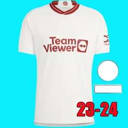 RASHFORD MOUNT MAINOO 23 24 Camisas de futebol B. FERNANDES GARNACHO HOJLUND 2023 2024 CASEMIRO AMRABAT Stone Roses Kit de futebol Camisa Homens Crianças Conjuntos Meias Uniforme 137