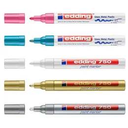 페인팅 펜 1pcs Edding 750 산업 제품을위한 방수 영구 마커 메탈릭 페인트 전문가 230807
