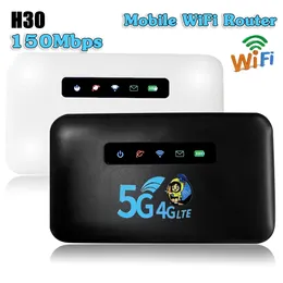 Routers H30 Mobile WiFi Router 4G5G Lte 150Ms Portable Modem Mini with SIM Card Slot spot Pocket 2600mAh for Outdoor Travel 230808