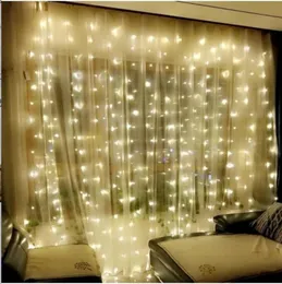 AC220V EU Plug 3x3 Metri 300 LED String Ligh Tenda Luce Impermeabile Luce Notturna Per Ghirlanda Fata Albero Di Natale Decorazione Della Festa Nuziale