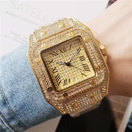 34mm 40mm Fashion man women's watch square Roman watch designer watch quartz movement women's watch dial stainless steel rose gold silver All diamonds watches