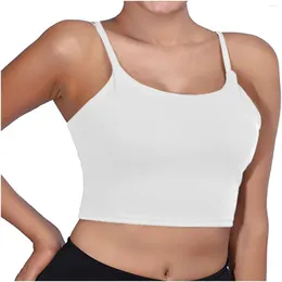 Camisetas sin mangas para mujer, chaleco informal corto sin mangas con almohadilla para mujer, camisetas sin mangas con movimiento a la moda para el pecho, corsés de copa abierta para lencería