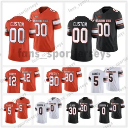 5 Kendal Daniels Football Jersey Collin Oliver Gunnar Gundy Ollie Gordon II Brennan Presley Talin Shettron Spencer Sanders 2023 Oklahoma State Cowboys Jerseys