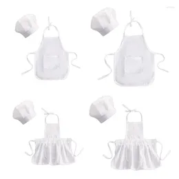 Clothing Sets Boys Girls Apron Kitchen Craft Kids Painting Cooking Baby Pinafore And Hat