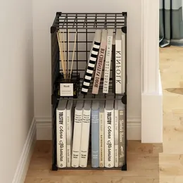 Storage Holders Racks Stackable Organizer Bookcase Grids Shelves Cabinet Closet Metal Bookshelf for Home Office 230807