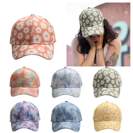 Little Daisy baseball cap tie-dye sports cap outdoor sunscreen Duck tongue cap