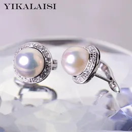 Stud YIKALAISI gioielli in argento sterling 925 orecchini di perle raffinati gioielli naturali 89mm stud per le donne all'ingrosso 230807