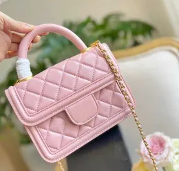 CC Bag Borse per la spesa 2022ss Mini Tofu intrecciato Flap Pelle di vitello Colore a contrasto Classico Hardware trapuntato Catena Tracolla Designer Luxury