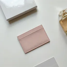 Porta-cartões Estilista de moda feminino pacote de cartões bolsa de moedas lambksin carteira de couro macio senhora luxo preto vermelho rosa mini carteiras de cartão de crédito