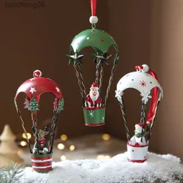 Изысканный пожарный воздушный шар рождественский елки подвески железного горячего воздуха парашютные украшения лос