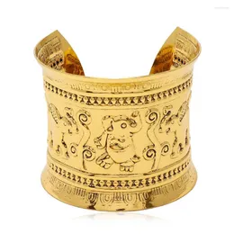 Bileklik 4.5/6.5cm genişliğinde demir oyuk fil deseni kadınlar için erkekler Vintage Tibet Açık Bangles Thai Takı