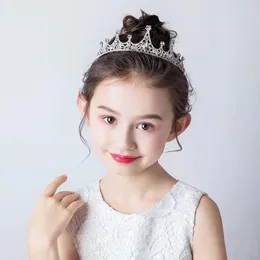 Pinzas para el cabello para niños, corona, Tiara, princesa, cristal, niña pequeña, banda para la cabeza, accesorios de cumpleaños, regalos de joyería para fiesta y boda