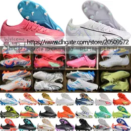 Send With Bag Quality Soccer Boots Ultra Ultimate FG Firm Ground Trainers Knit Football Cleats Mens Soft Leather Comfortable Lithe World Cup Soccer Shoes Size US 7-11.5