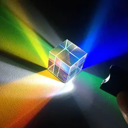 Prizma 1pcs 15x15x15mm Science Cube Optik Prizma Pography Hexahedral Prizma Ev Dekoru Prizma Cam Küp Prisma Topografia 230807