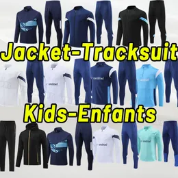 Kids child 23 24 Marseil soccer tracksuits De OM 2023 2024 maillot foot CUISANCE THAUVIN BENEDETTO KAMARA PAYET long sleeve tracksuit jacket coat pants training