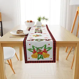 Table Mats Christmas Runner Merry Decoration For Home Tablecloth Cover Xmas Ornament Navidad Noel Gifts Year Party 2023