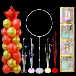 Palloncini coriandoli Stand Supporto per palloncini Bastone per colonne 2023 Decorazione per feste di compleanno per matrimoni Bambini Baby Shower Eid Forniture di supporto HKD230808