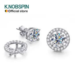 Stud Knobspin Kadınlar için tüm küpeler erkek 2'de 1 klasik modaya uygun düğün mücevherleri Gra 925 STERLING Gümüş Saplamalar Küpe 230808