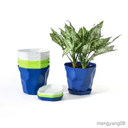 Planters Pots Pot Bunga Plastik Gaya Nordic Pot Bunga Tahan Pecah Rumah untuk Tanaman Sukulen R230808