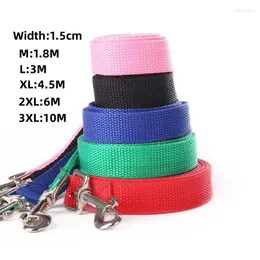 Collares para perros, correa de nailon, entrenamiento para mascotas para perros pequeños, medianos, gatos, cachorros, correas para caminar y correr, suministros-1,8 M, 3M, 4,5 M, 6M, 10M