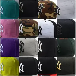 32 Colos Men للبيسبول القبعات المليئة بالبحرية الأزرق الجديد "York" Light Green Pink Black Gray Letterned Sport All Team Comple Close Size Caps Au8-02