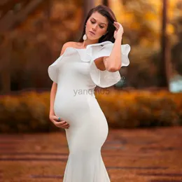 Maternity Dresses 2020 Summer Maternity Photography Props Long Dress Baby Shower Long Dresses Pregnancy Photo Shoot Maxi Dress Stretchy Cotton hkd230810