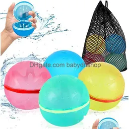 Balloon Water Bomb Splash Balls Toys Reusable Balloons Garden Game For Kids Playing Drop Delivery Gifts Novelty Gag Otpmi Dhu9V