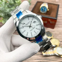 Luxuriöse Herrenuhr, Automatik-Quarz-Freizeituhr, Edelstahlarmband, 41 mm Zifferblatt, wasserdichte Uhr, Geburtstagsgeschenk, Montres de Luxe